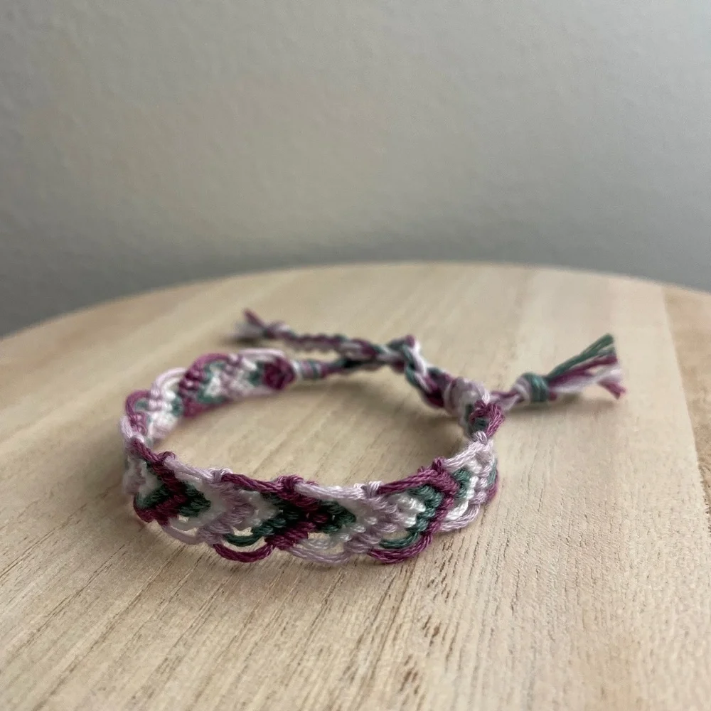 Spring Lilac Woven Bracelet
